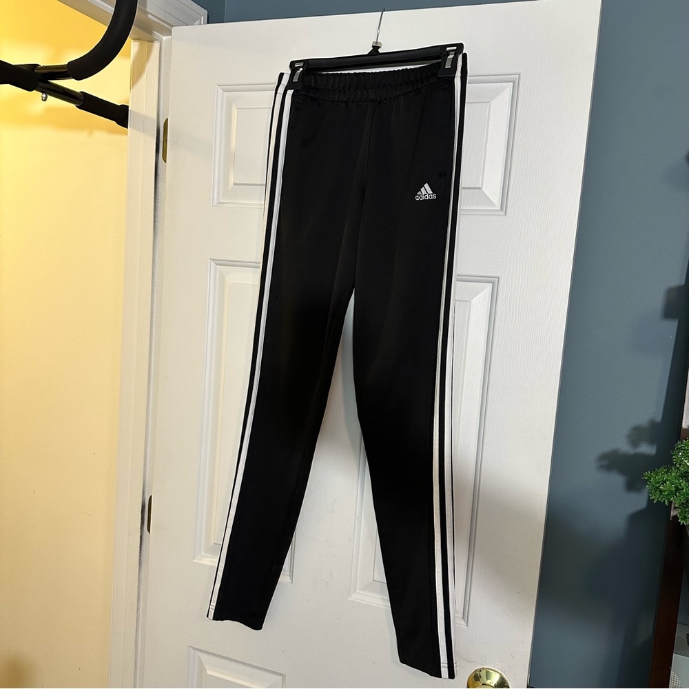 Adidas Women climalite black white track sweat pants XS